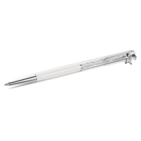 Crystalline balpen wit, wit gelakt, verchroomd