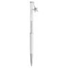 Crystalline balpen wit, wit gelakt, verchroomd Crystalline balpen wit, wit gelakt, verchroomd