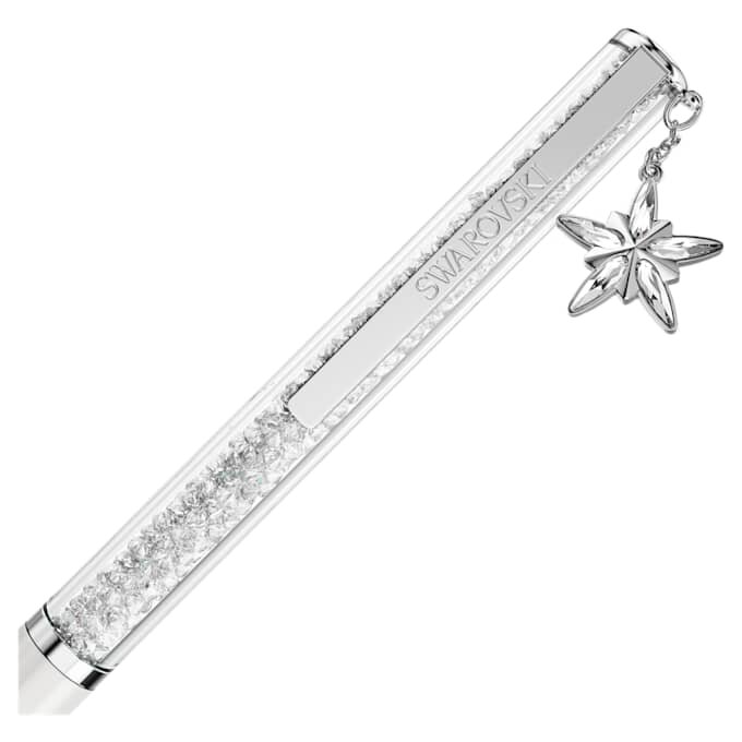 Crystalline balpen wit, wit gelakt, verchroomd Crystalline balpen wit, wit gelakt, verchroomd