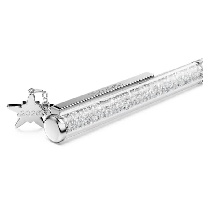 Crystalline balpen wit, wit gelakt, verchroomd Crystalline balpen wit, wit gelakt, verchroomd