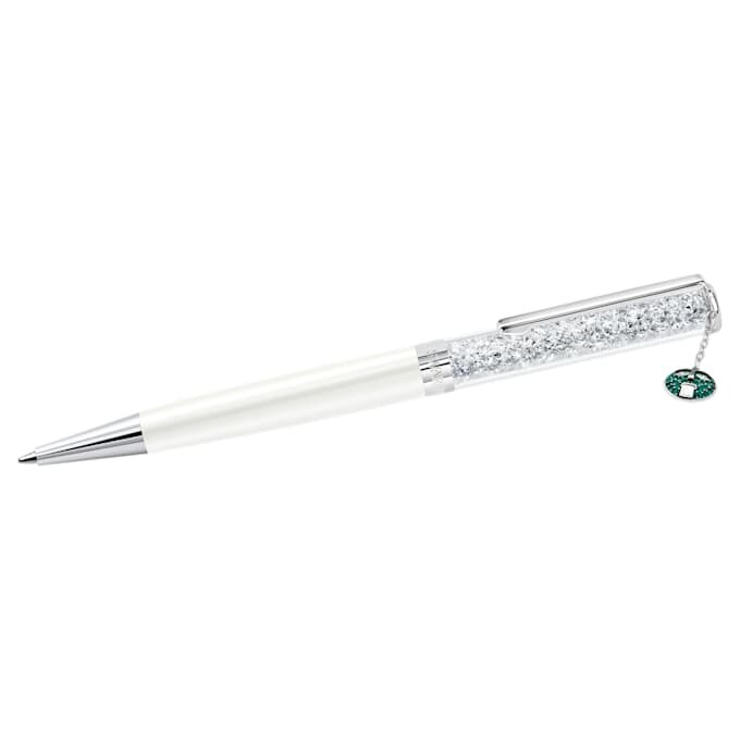 Crystalline New Giant balpen, wit, verchroomd Crystalline New Giant balpen, wit, verchroomd