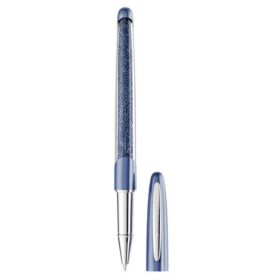 Crystalline rollerballpen blauw, verchroomd