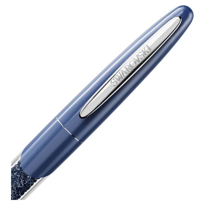 Crystalline rollerballpen blauw, verchroomd Crystalline rollerballpen blauw, verchroomd
