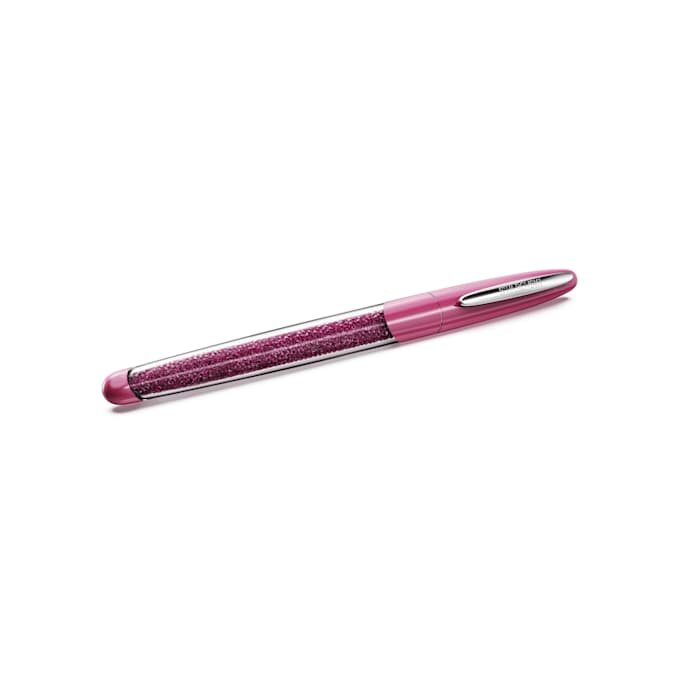 Crystalline rollerballpen roze, verchroomd Crystalline rollerballpen roze, verchroomd