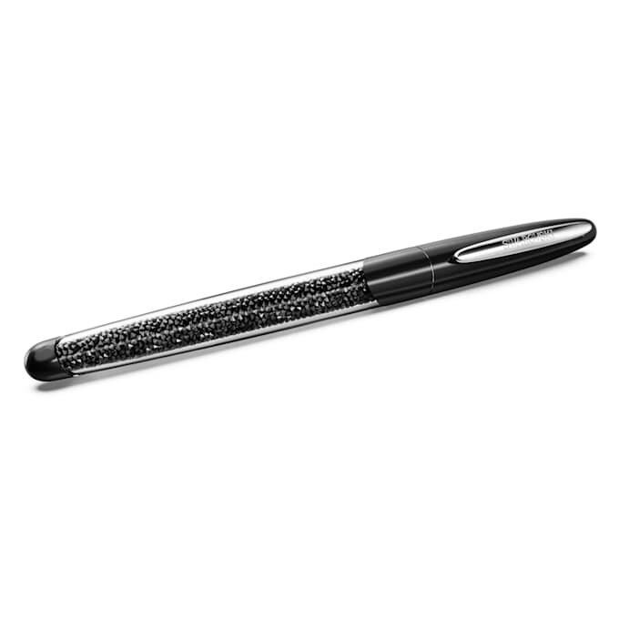 Crystalline rollerballpen, zwart, verchroomd Crystalline rollerballpen, zwart, verchroomd
