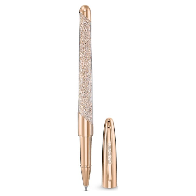 Crystalline-rollerpen in roségoudkleurig, roségoudkleurig verguld Crystalline-rollerpen in roségoudkleurig, roségoudkleurig verguld