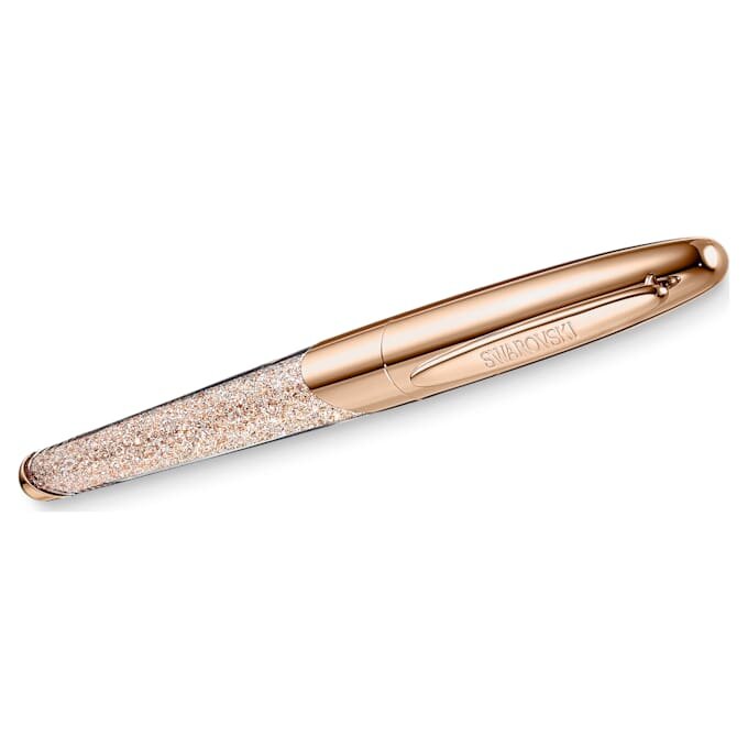 Crystalline-rollerpen in roségoudkleurig, roségoudkleurig verguld Crystalline-rollerpen in roségoudkleurig, roségoudkleurig verguld