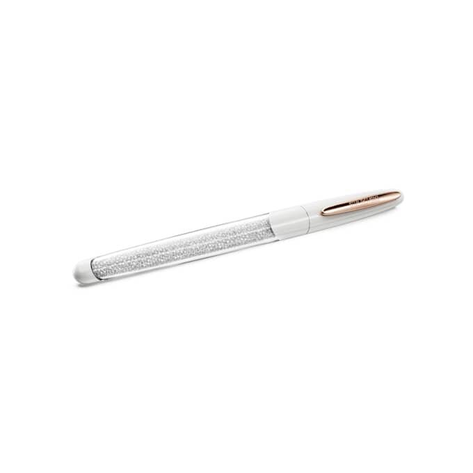 Crystalline-rollerpen, wit, roségoudkleurig verguld Crystalline-rollerpen, wit, roségoudkleurig verguld