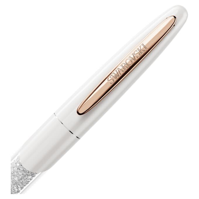 Crystalline-rollerpen, wit, roségoudkleurig verguld Crystalline-rollerpen, wit, roségoudkleurig verguld