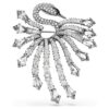 De broche ‘Swan’ uit de Vienna-collectie, wit, geruthiniumsgewat