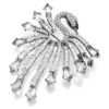 De broche ‘Swan’ uit de Vienna-collectie, wit, geruthiniumsgewat