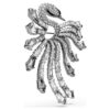 De broche ‘Swan’ uit de Vienna-collectie, wit, geruthiniumsgewat