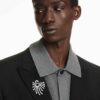 De broche ‘Swan’ uit de Vienna-collectie, wit, geruthiniumsgewat