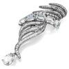 De Vienna Collection-broche Feather, wit, gerutheniumd De Vienna Collection-broche Feather, wit, gerutheniumd