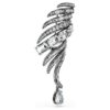 De Vienna Collection-broche Feather, wit, gerutheniumd De Vienna Collection-broche Feather, wit, gerutheniumd