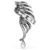 De Vienna Collection-broche Feather, wit, gerutheniumd De Vienna Collection-broche Feather, wit, gerutheniumd