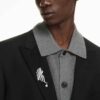De Vienna Collection-broche Feather, wit, gerutheniumd De Vienna Collection-broche Feather, wit, gerutheniumd