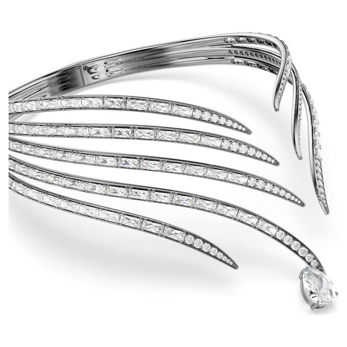 De Vienna Collection-choker Feather, wit, geruteniumd De Vienna Collection-choker Feather, wit, geruteniumd