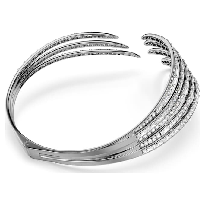 De Vienna Collection-choker Feather, wit, geruteniumd De Vienna Collection-choker Feather, wit, geruteniumd