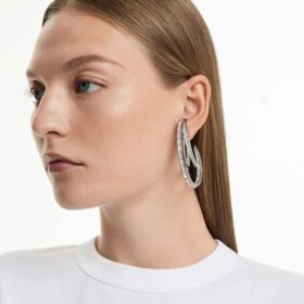 De Vienna Collection Ear Cuff-set (3) Veer, Wit, met ruthenium verguld