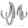 De Vienna Collection Ear Cuff-set (3) Veer, Wit, met ruthenium verguld De Vienna Collection Ear Cuff-set (3) Veer, Wit, met ruthenium verguld