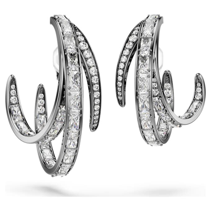 De Vienna Collection Ear Cuff-set (3) Veer, Wit, met ruthenium verguld De Vienna Collection Ear Cuff-set (3) Veer, Wit, met ruthenium verguld