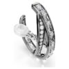 De Vienna Collection Ear Cuff-set (3) Veer, Wit, met ruthenium verguld De Vienna Collection Ear Cuff-set (3) Veer, Wit, met ruthenium verguld