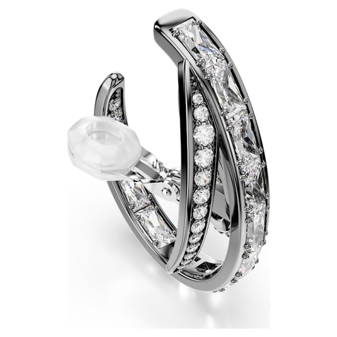 De Vienna Collection Ear Cuff-set (3) Veer, Wit, met ruthenium verguld De Vienna Collection Ear Cuff-set (3) Veer, Wit, met ruthenium verguld