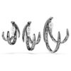 De Vienna Collection Ear Cuff-set (3) Veer, Wit, met ruthenium verguld De Vienna Collection Ear Cuff-set (3) Veer, Wit, met ruthenium verguld