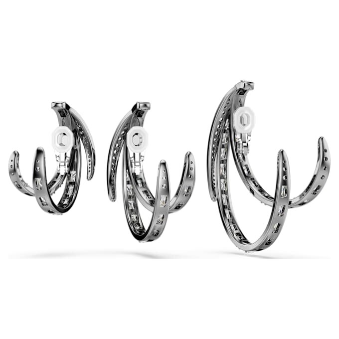 De Vienna Collection Ear Cuff-set (3) Veer, Wit, met ruthenium verguld De Vienna Collection Ear Cuff-set (3) Veer, Wit, met ruthenium verguld
