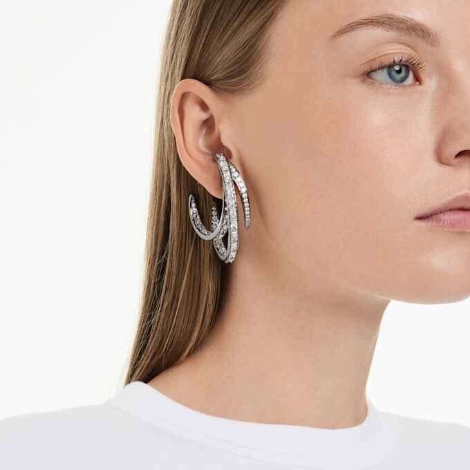 De Vienna Collection Ear Cuff-set (3) Veer, Wit, met ruthenium verguld De Vienna Collection Ear Cuff-set (3) Veer, Wit, met ruthenium verguld