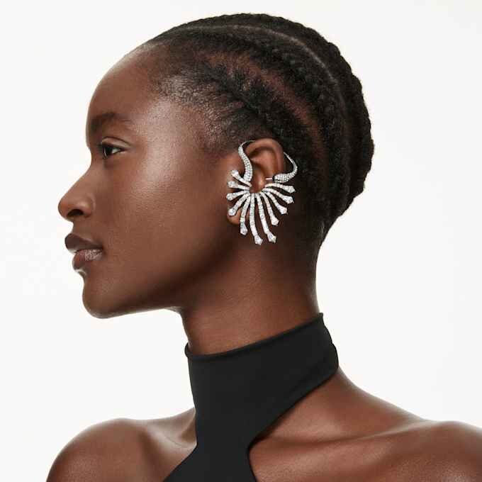De Vienna Collection Ear Cuff Zwaan, wit, gerutheniumd De Vienna Collection Ear Cuff Zwaan, wit, gerutheniumd