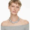 De Vienna Collection-ketting ‘Feather’, wit, gerutheniumd De Vienna Collection-ketting ‘Feather’, wit, gerutheniumd