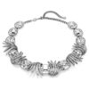 De Vienna Collection-ketting ‘Feather’, wit, gerutheniumd De Vienna Collection-ketting ‘Feather’, wit, gerutheniumd