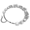 De Vienna Collection-ketting ‘Feather’, wit, gerutheniumd De Vienna Collection-ketting ‘Feather’, wit, gerutheniumd
