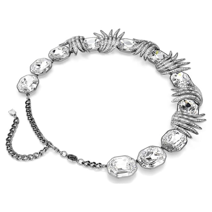 De Vienna Collection-ketting ‘Feather’, wit, gerutheniumd De Vienna Collection-ketting ‘Feather’, wit, gerutheniumd