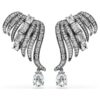 De Vienna Collection oorcuffs Feather, wit, gerutheniumd De Vienna Collection oorcuffs Feather, wit, gerutheniumd
