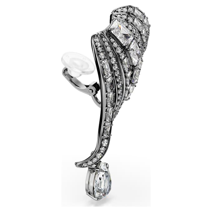 De Vienna Collection oorcuffs Feather, wit, gerutheniumd De Vienna Collection oorcuffs Feather, wit, gerutheniumd