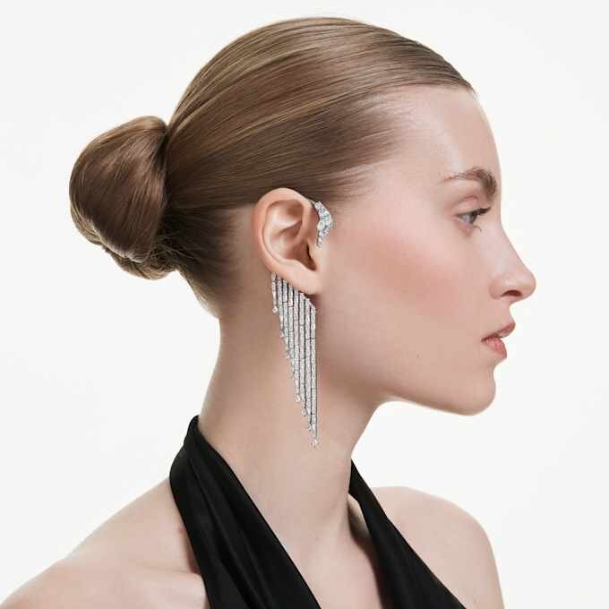 De Vienna Collection oorcuffs Zwaan, wit, gerutheniumd De Vienna Collection oorcuffs Zwaan, wit, gerutheniumd