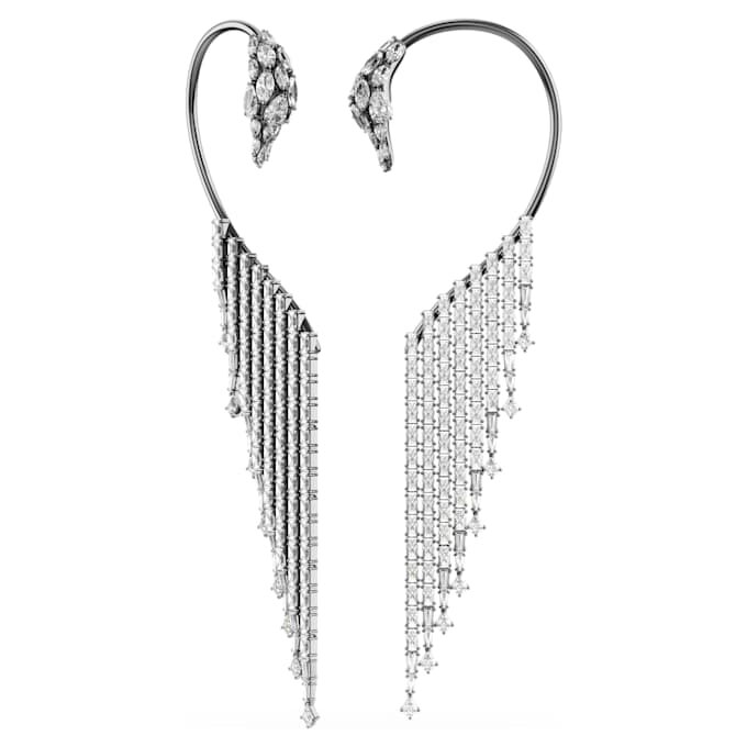 De Vienna Collection oorcuffs Zwaan, wit, gerutheniumd De Vienna Collection oorcuffs Zwaan, wit, gerutheniumd