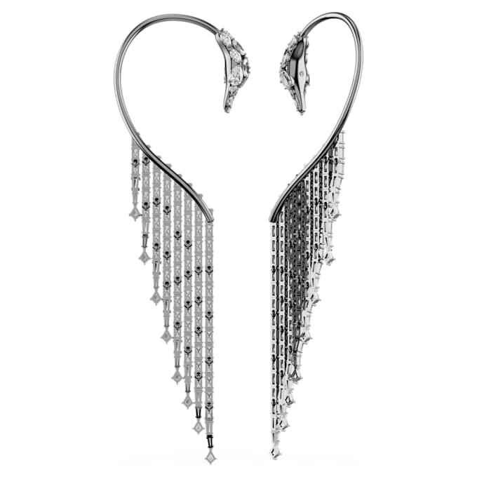 De Vienna Collection oorcuffs Zwaan, wit, gerutheniumd De Vienna Collection oorcuffs Zwaan, wit, gerutheniumd