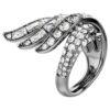 De Vienna Collection-ring Swan, wit, geruteniumd De Vienna Collection-ring Swan, wit, geruteniumd
