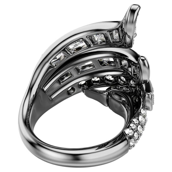De Vienna Collection-ring Swan, wit, geruteniumd De Vienna Collection-ring Swan, wit, geruteniumd