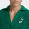 Dellium-broche Bamboo, groen, gerhodineerd Dellium-broche Bamboo, groen, gerhodineerd