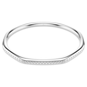 Dextera-armband, achthoekige vorm, ronde slijpvorm, wit, gerhodineerd