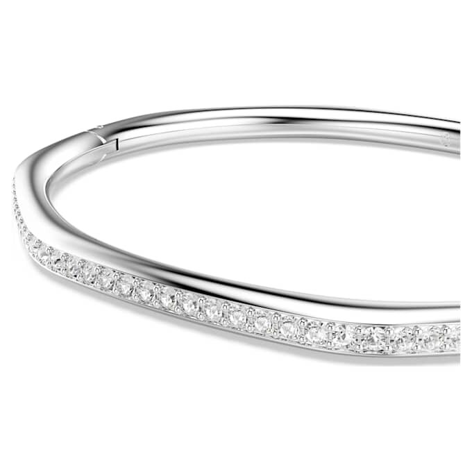 Dextera-armband, achthoekige vorm, ronde slijpvorm, wit, gerhodineerd Dextera-armband, achthoekige vorm, ronde slijpvorm, wit, gerhodineerd