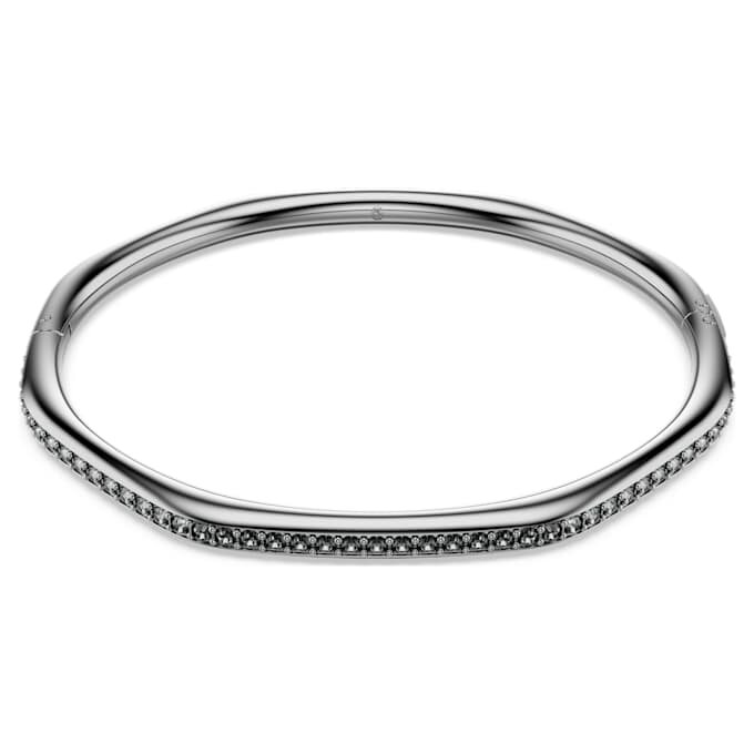Dextera-armband, achthoekige vorm, ronde slijpvorm, wit, geruthenium-verguld Dextera-armband, achthoekige vorm, ronde slijpvorm, wit, geruthenium-verguld