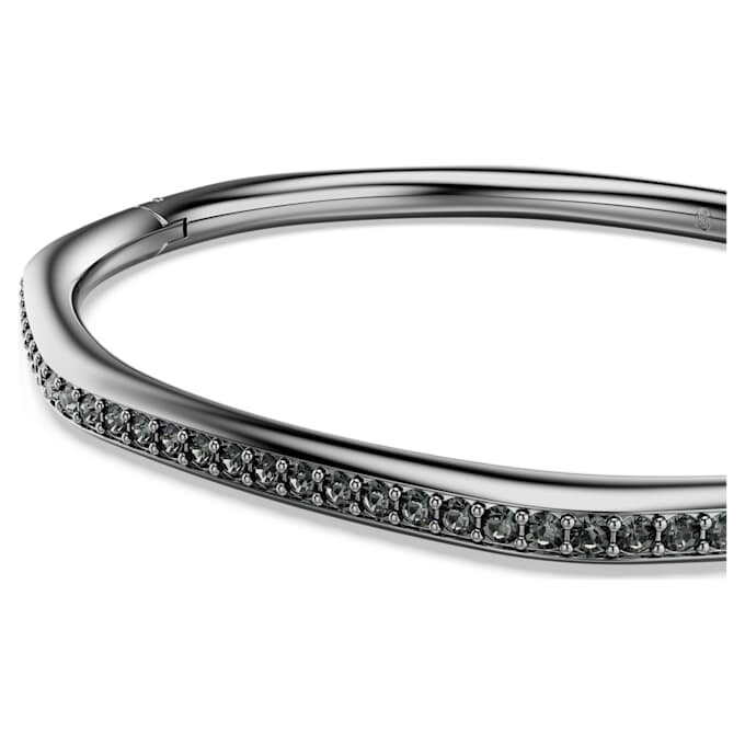Dextera-armband, achthoekige vorm, ronde slijpvorm, wit, geruthenium-verguld Dextera-armband, achthoekige vorm, ronde slijpvorm, wit, geruthenium-verguld