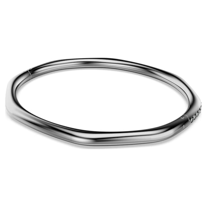 Dextera-armband, achthoekige vorm, ronde slijpvorm, wit, geruthenium-verguld Dextera-armband, achthoekige vorm, ronde slijpvorm, wit, geruthenium-verguld