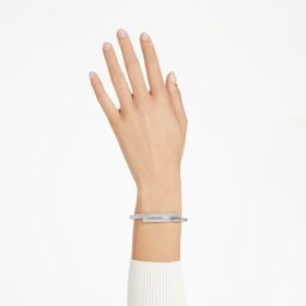 Dextera-armband met magnetische sluiting, wit, gerhodineerd